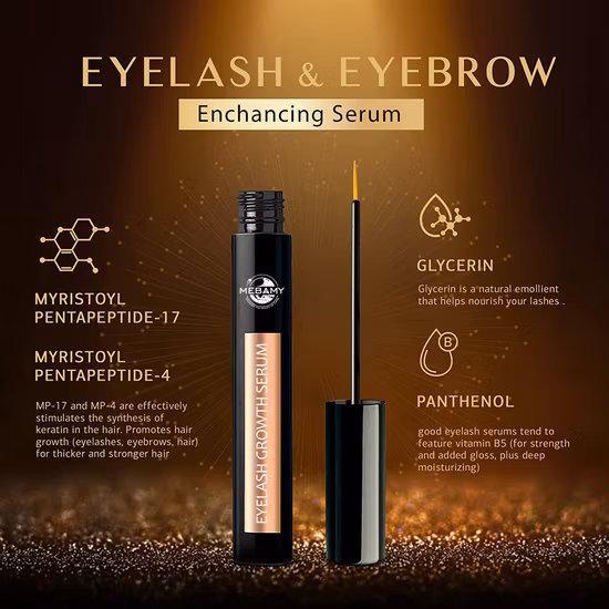 Venta al por mayor de pestañas rizadas negras gruesas, máscara de pestañas natural para cejas