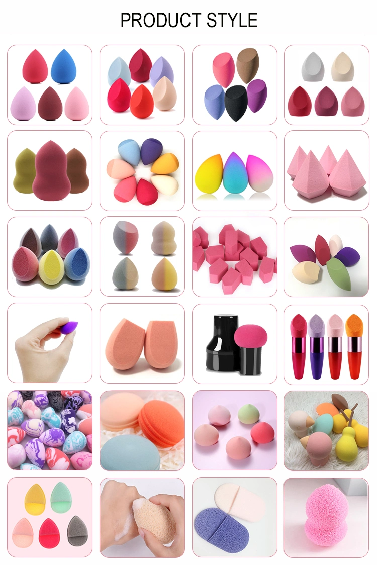 New Arrival Oblique Cut Silica Gel Non Latex Sponge Cosmetics Powder Puff Makeup