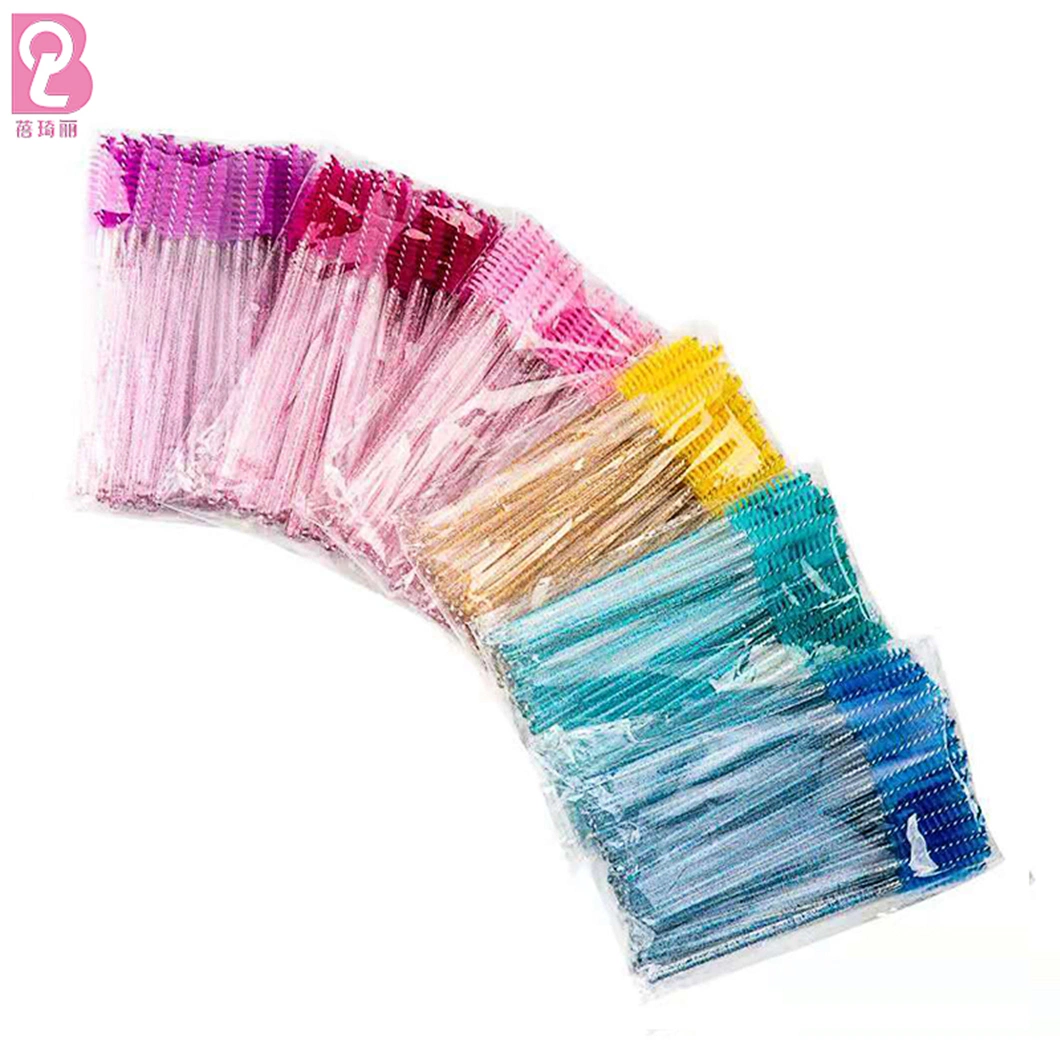 Beiqili Glitter Crystal Disposable Eyelash Brush Eyebrow Brush Mascara Wand Makeup Tools Cepillos PARA Pestaas Maquillaje